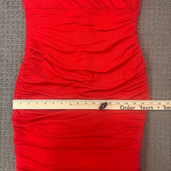 Revolve Elliatt Pippa Dress Womens Medium Knit Mesh Stretch Ruched Bodycon Slit - Picture 6 of 16